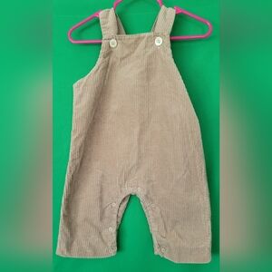 Kids Beige Corduroy Overalls La Mascot Venezia 6mth 3-6mth Baby Infant Khaki Vtg